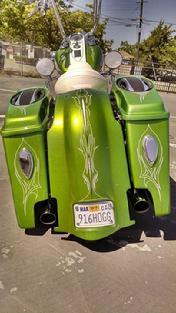 stretched harley bags