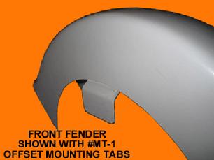 Offset motorcycle fender mounting bracket